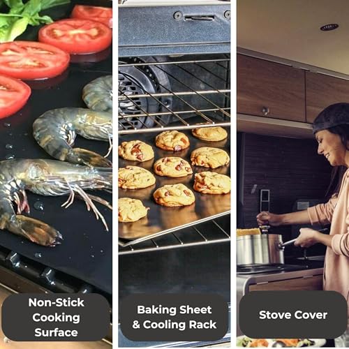 STOVEWRAP SWRV400 Stove Cover/Protector & Oven Liner - Precut to fit Suburban Triangle 3 Burner Stoves ONLY - Easy Clean/H...