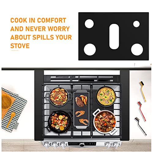 Stove Cover Gas Stove Top Burner Covers Protectors for Samsung Gas Range Stove Mat Protector Reusable,Oven Liners Mat,Non-...