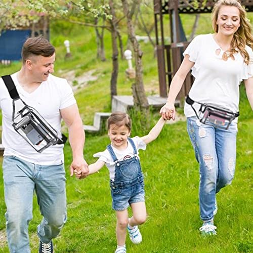 Clear Fanny Pack Stadium Approved Transparent Waist Bag for Women,Fashion Belt Bag Bum Bag for Festival Travel Beach Conce...
