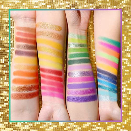UCANBE EXOTIC FLAVORS Neon Eyeshadow Makeup Palette - 48 Colorful High Pigmented - Rainbow Matte Shimmer Glitter Eye Shado...