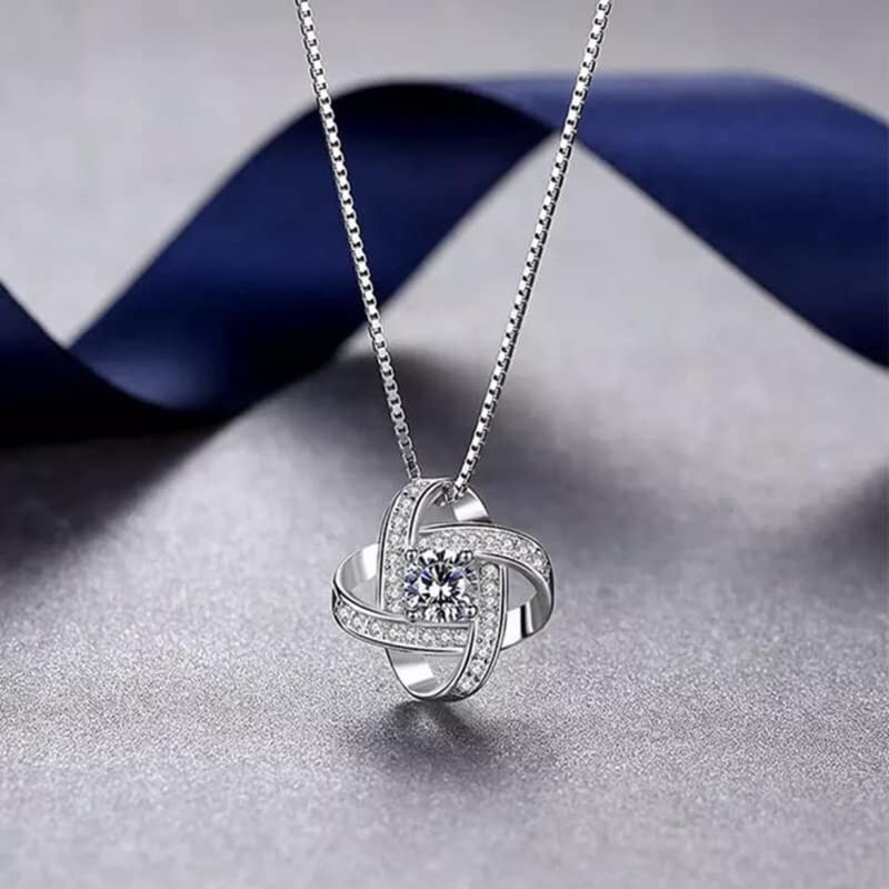 Granddaughter Necklace Gifts From Grandma Grandmother or Grandpa Grandfather To My Granddaughter Graduation Birthday Pendant Jewelry with Message Card and Gift Box (Standard Box, My Eyes Knot)