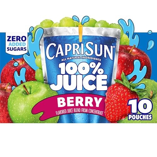 Capri Sun 100% Berry Juice Ready-to-Drink Juice (10 Pouches)