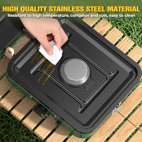 2 Burner Camping Stove, 20000 BTU Propane Camp Stove Portable Folding Gas Travel Stove Camping Essentials Gears Includes G...