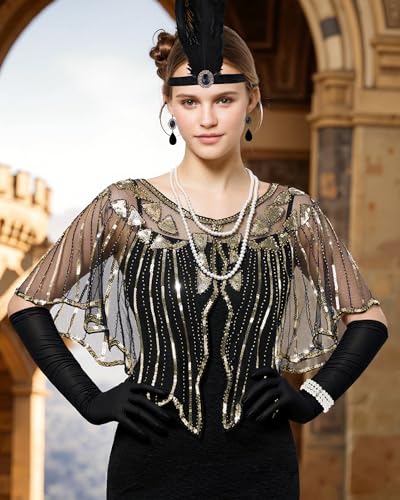 1920s Flapper Dresses Accessories for Women Theme Set Roaring 20s Great Gatsby Costume Dresses Accessories for Women