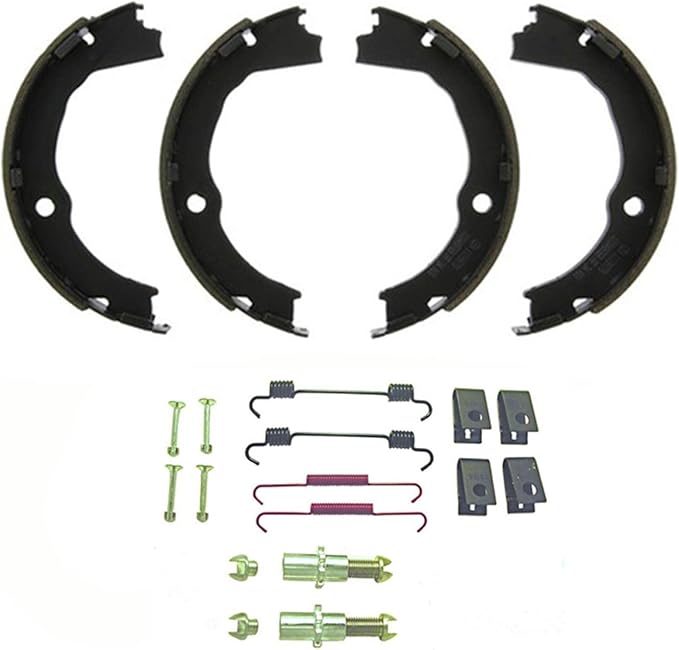 Rear Parking-Emergency Brake Shoes with Springs Replacement Parts For 2010-2016 Cadillac SRX
