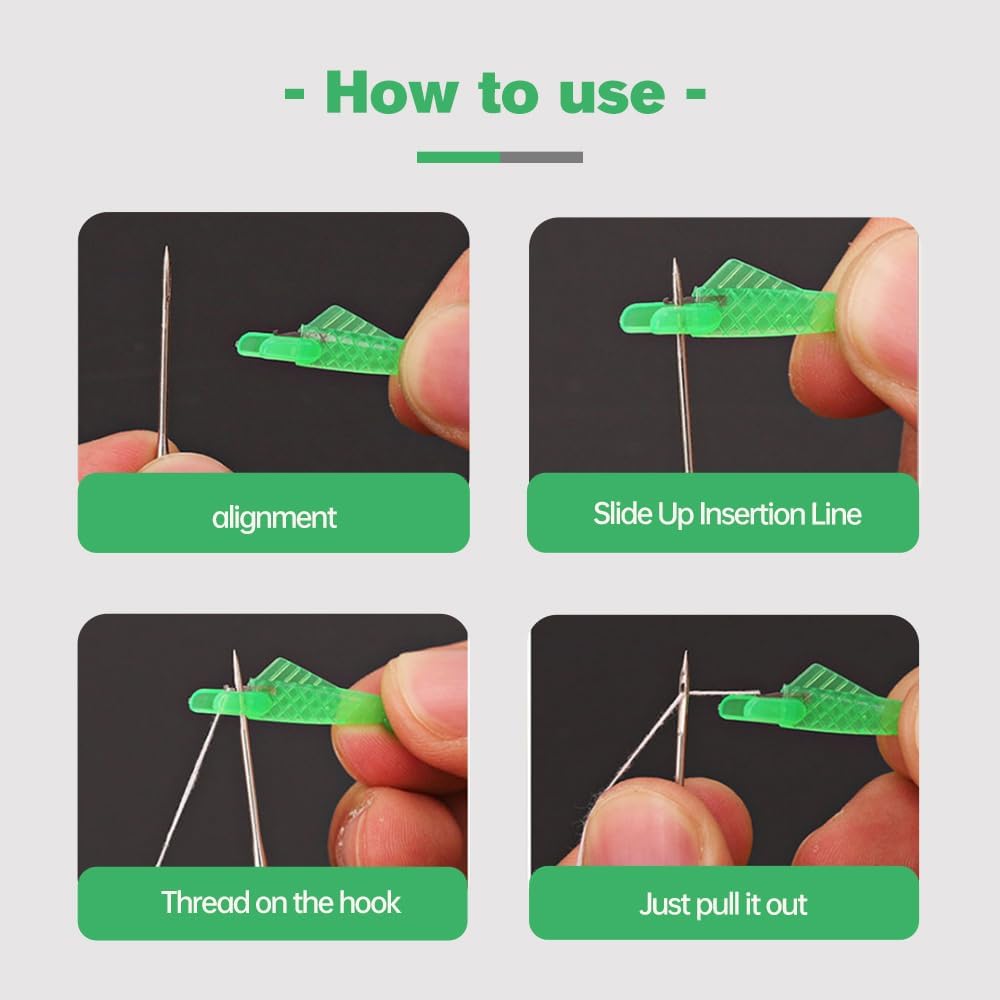 Automatic Sewing Needle Threader, Fish Type Sewing Machine Needle Threader, Simple Hand Sewing Needle Sewing Tool Set for Sewing Supplies (10 pcs)