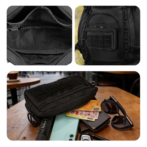 Heavy-Duty Tactical Admin Pouch (8×5Inch) - Water-Resistant Nylon Modular Bag for Outdoor/Combat Gear