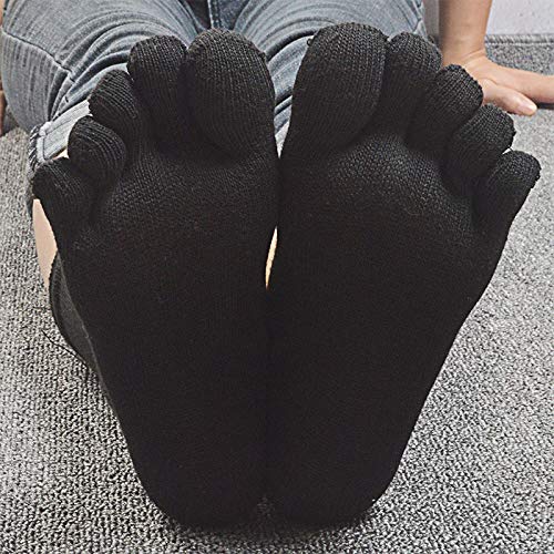 3pairs Comfortable Five Fingers Socks for Men and Women Toe Socks Crew Breathable Sports Running Ankle Sock,EUR 35-43