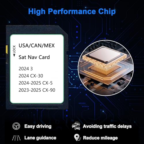 2025 Upgraded KMV6 66 Z1B Navigation SD Card Map Compatible with 2024 3/ CX-30, 2024-2025 CX-5, 2023-2025 CX-90, KMV66Z1B ...