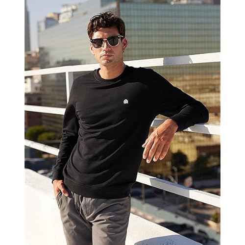 INTO THE AM Premium Crewneck Sweatshirts For Men S - 4XL Lightweight Casual Fitted Sweater