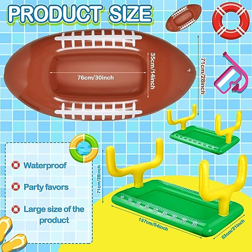 Leitee 2 Pcs Inflatable Football Drink Cooler Football Party Decoration Inflatable Field Cooler Ice Serving Bar Food Conta...