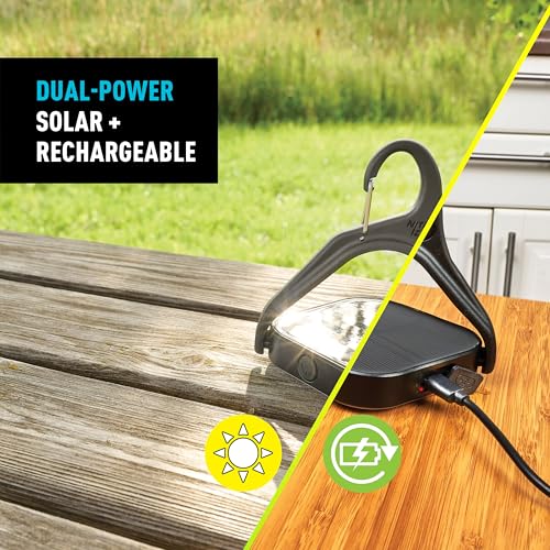 Nite Ize Radiant Revolve Rechargeable & Solar Lantern - Premium Solar Light for Camping Accessories & Backpacking Gear - W...