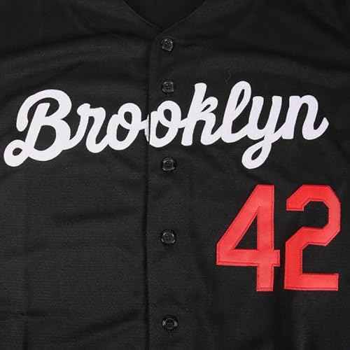 Men's Black Legend Baseball Jersey Number 42 Vintage Embroidered Retro Lightsout Jerseys Shirts
