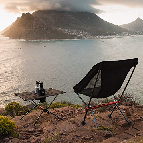 Naturehike FT07 Ultralight Camping Table, 1.6 LBS Portable Backpacking Table with Carry Bag & Cup Holder, Folding Mesh Cam...
