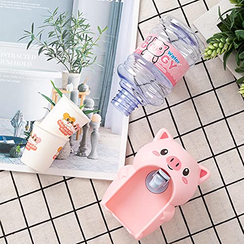 BM Kid Cold Water Dispenser Small Frog Piggy Shape Mini Drinks Dispenser with Tank,Desktop Water Dispenser Toy Desktop Dri...