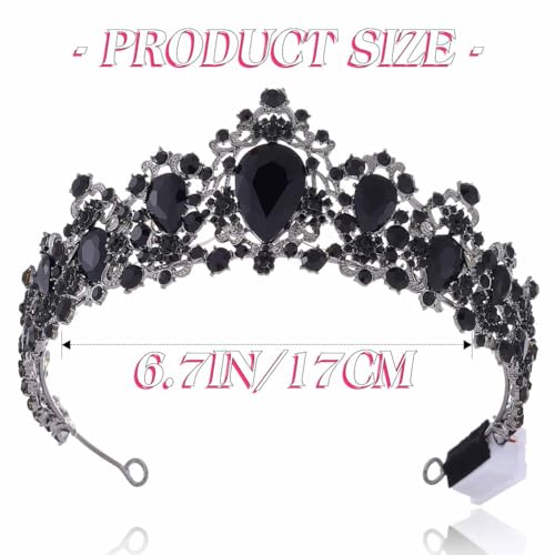 JEAIRTS Light Up Gothic Rhinestone Headband Sparkly Crystal Headpiece Led Halloween Costume Hair Accessories for Women