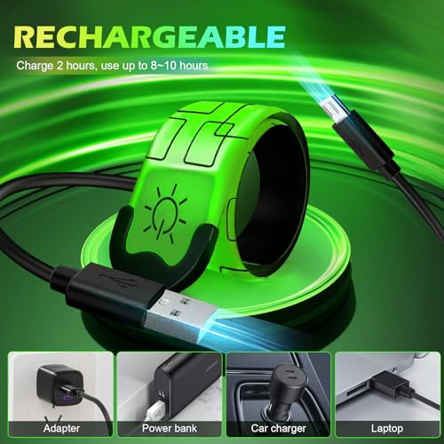 Xeiophoy 2 PCS LED Armband Rechargeable for Running Walking Cycling Jogging, 2025 Version Running Lights for Runners, High...
