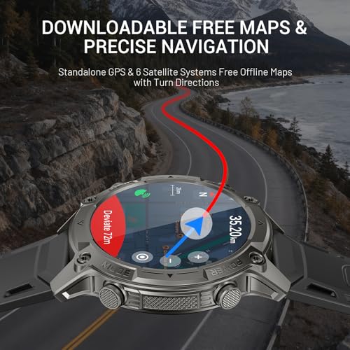 2026 AI Smart Watch with Standalone GPS & Offline Maps, 5ATM Waterproof, 1.43" AMOLED, 21-Day Battery, 178 Sports Modes, C...