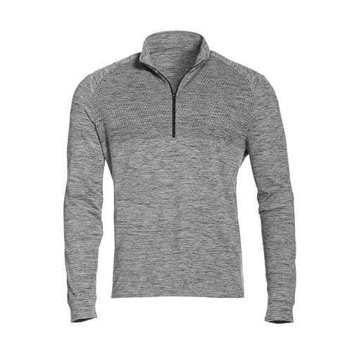 Perry Ellis Women's 1/4 Zip Long Sleeve Heather Golf Pullover, Sun Protection, Water-Repellent, Enhanced Stretch, Breathable