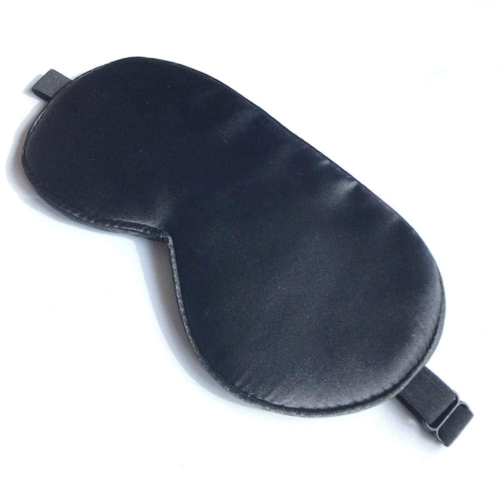 Sleep Mask, Silk Eye Mask for Sleeping with Adjustable Strap, Satin Blackout Sleeping Eye Mask for Men&Women, Comfortable Blindfold Eyeshade for Night Sleep(Black)