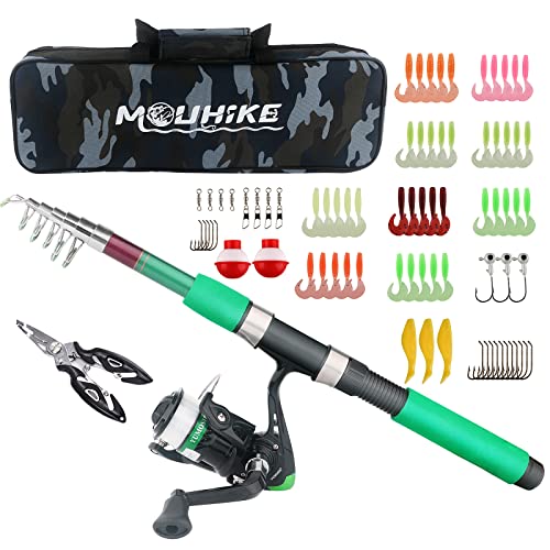 Telescopic Fishing Pole Reel Combo Ultralight Fishing Rod Spinning Reel with Tackle Bag All-in-One Fishing Accessories Fis...