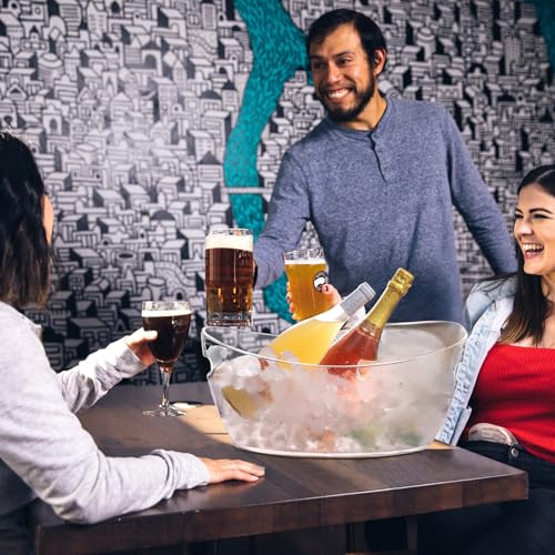 Ice Bucket 2 PCS, Thickened Ice Buckets for Parties, Mimosa Bar Supplies Beverage Tub for Champagne Beer Sparkling Wine Co...