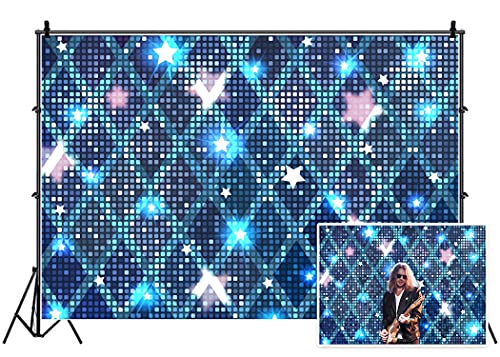Yeele 7x5ft Neon Lights Backdrop Stage Live Show Discos Photography Background Stars Glitter Light Square Party Club Kids ...