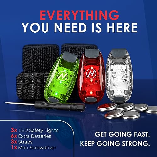 KayaLuma LED Kayak Lights (3 Pack) | Clip On IPX5 Waterproof Marine Navigation Lights for Night Kayaking, Canoeing, Boatin...