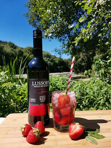 Lussory Premium Merlot Alcohol Removed 0.0% Dealcoholized Red Non Alcoholic Wine From Spain, Low Calories, Low Sugar, Hala...