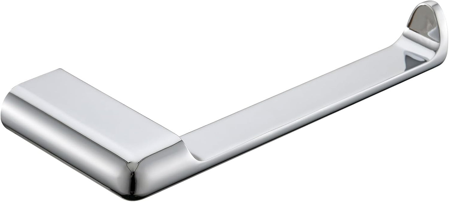 simpletome Toilet Paper Holder Wall Mount Never Rust Zinc Alloy Drilling Installation Modern Minimalist Design (Chrome)