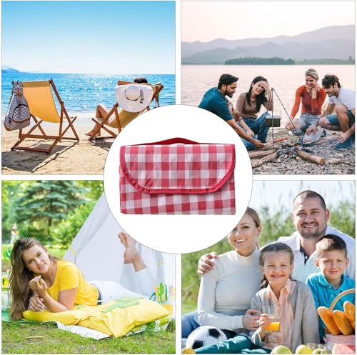 GO-CHUNRIQIN 80"x118"Sandproof Waterproof Picnic Blanket, Beach Mat for Outdoor Hiking Park,Portable with Tote Bag,Non-Sti...