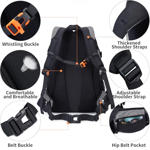 BOVIP 40L Hiking Backpack Waterproof Lightweight Daypack Travel Sports Camping Backpack for Men Women