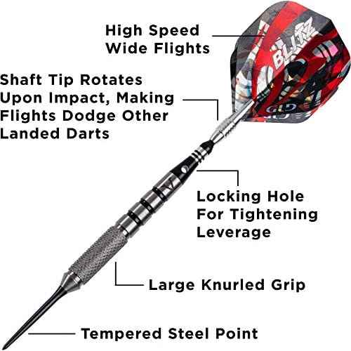 Viper Blitz 95% Tungsten Steel Tip Darts with Storage/Travel Case