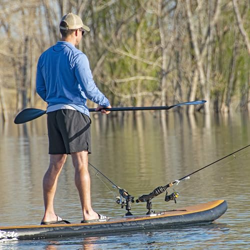 SUP Angler Lite Universal Paddle Board Mount with Paddle Board Fishing Rod Holders, Phone Holders, Cup Holders; Paddle Boa...