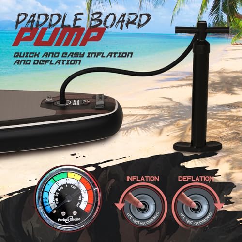 DAKUWAR Paddle Board 10'6''/10' Inflatable Stand Up Paddle Boards with SUP Accessories Ultra-Light Paddleboard Non-Slip Co...