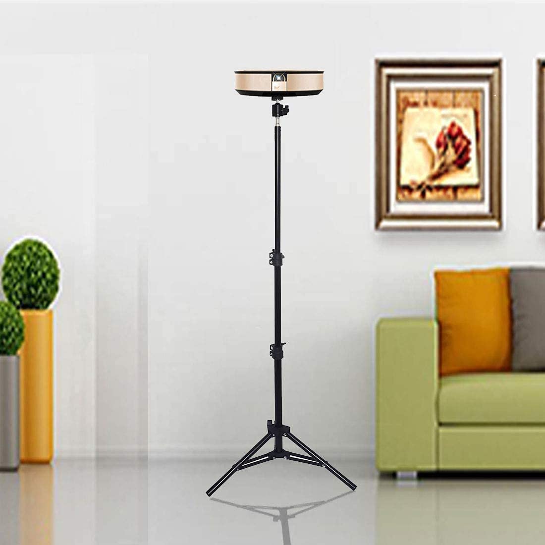 Projector Floor Stand, Portable Tripod Mount - Folding Stand for Projector, Camera, Webcam (18" to 40") - Supports Up to 3lbs (1.5kgs)
