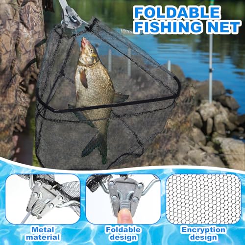 LaRandom 51 Pcs Christmas Fishing Pole Combo 6.89ft Telescopic Rods Set Collapsible Fishing Rods with Plier Lip Gripper Lu...