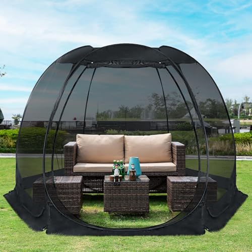 Alvantor® Screen House Gazebo, Pop Up Igloo Screened Canopy Tent with Mosquito Netting Sides, Instant UV Resistant Sun She...