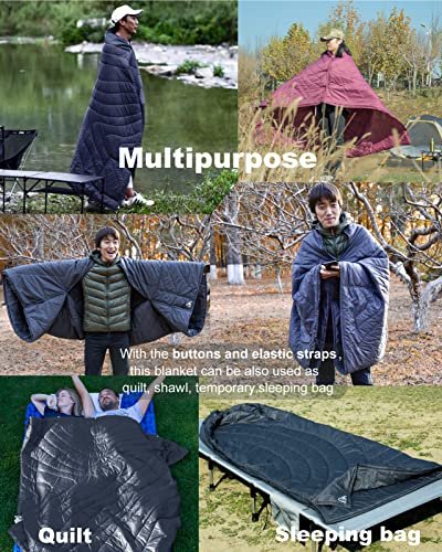 iClimb 1 3M Thinsulate Insulation Warm Blanket and 1 Anti-Sinking Large Feet Chair Bundle, Ultralight Compact for Single A...