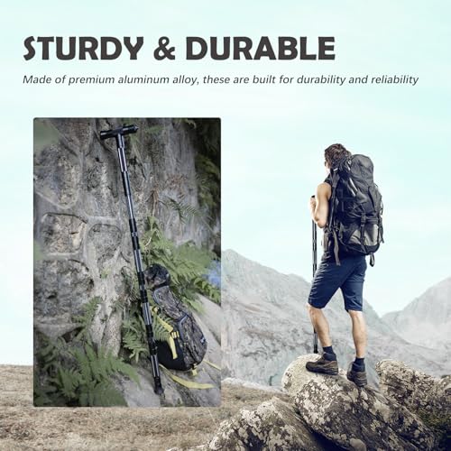 Autuveen Hiking Tactical Stick Walking Staff,Portable Walking Sticks Trekking Poles Outdoor Multitool Camping Gear for Men...