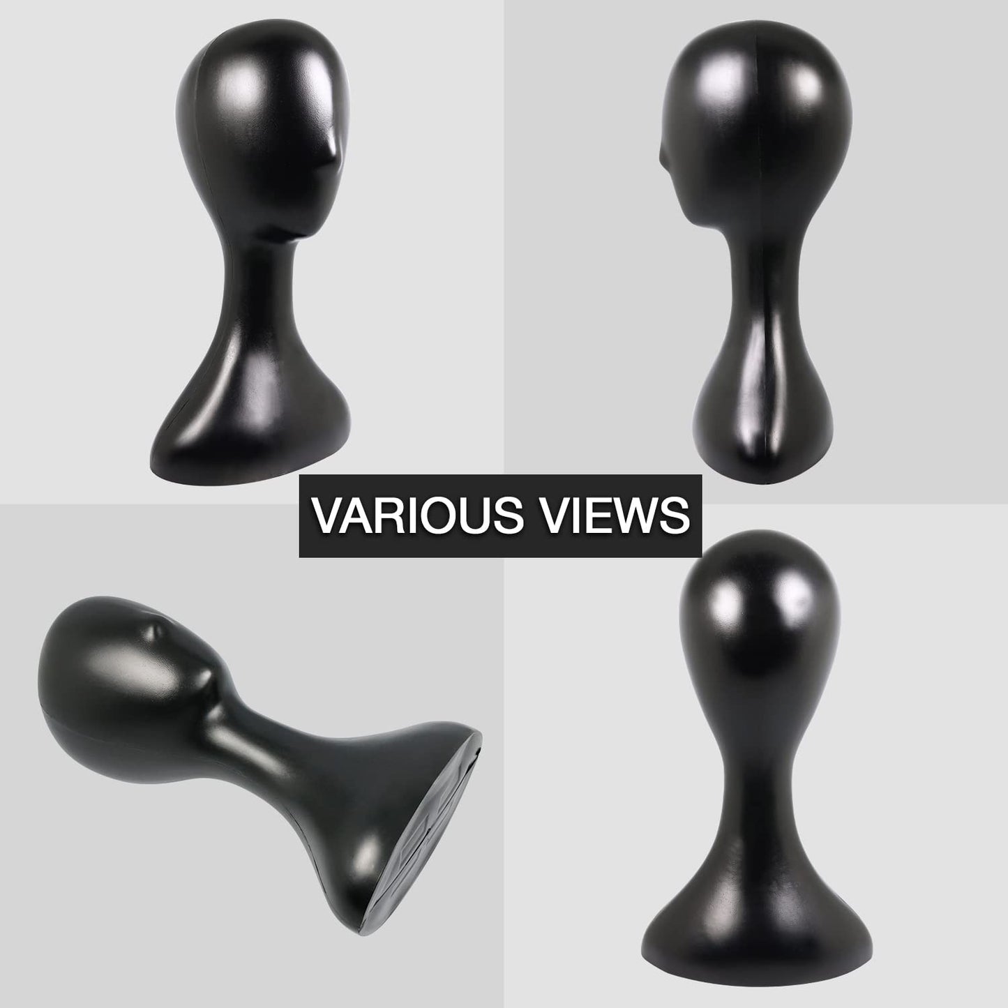 16 Inch Studio Limited Professional Plastic Mannequin Head Durable Women Model Wig Head Stand Torso Styling Making Display Holde