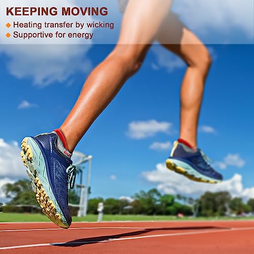 Socks For Women 6Pairs-Womens Athletic Ankle Socks No Show Cushioned for Walking Running-Compression Arch Support