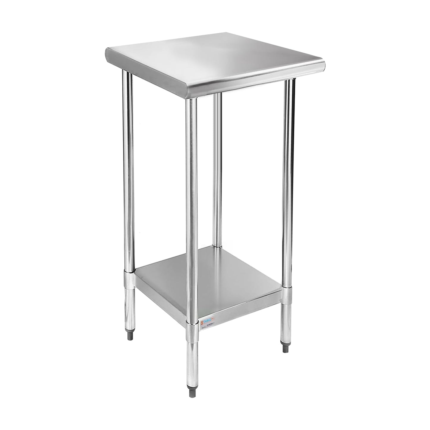 STABLEINK NSF Stainless Steel Table, 24 x 18 Inches Small Metal Prep & Work Table with Adjustable Undershelf, for Commercial Kitchen, Restaurant, Hotel and Garage
