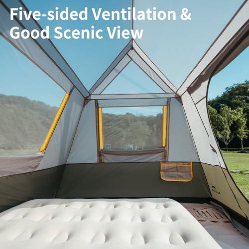 Naturehike Cape 4/6/8 Person Camping Tent, 60S Easy Setup Instant Tent Pop up Tent, Waterproof Large Tall 6/8 Person Tents...