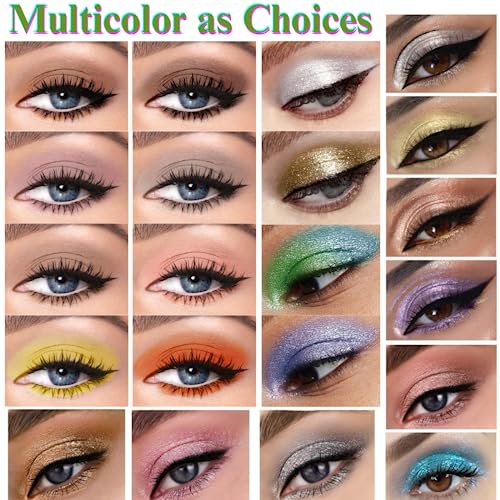 ONarisae Liquid Glitter Eyeshadow Shining Eye Shadow Makeup Shimmer Long Lasting Quick-Drying (Gold)