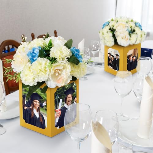 Spiareal 6 Pcs Graduation Box Centerpieces for Table 6/7 Inch Photo Frame Display Congrats Grad Party Favor Gift Picture T...