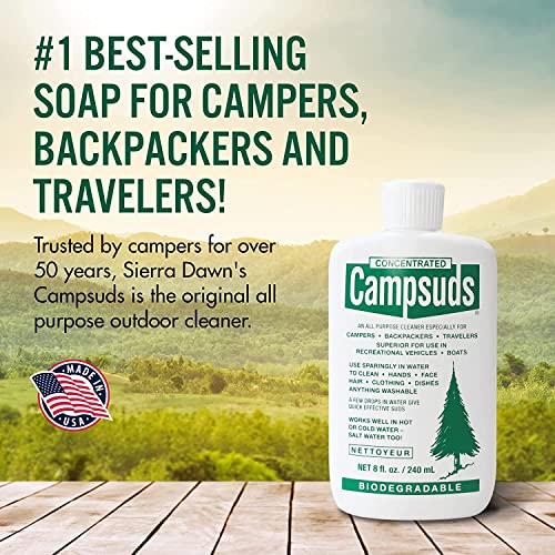 Sierra Dawn Outdoor Soap - Premium Biodegradable Camping & Backpacking Essential - All-Purpose Natural Soap for Dishes, Cl...