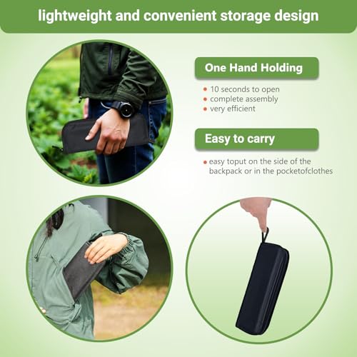 Collapsible Stool,Upgraded13 inch Portable Camping Chair,1.3 lbs Ultralight Folding Stool,Camping Stool with Carry Bag,300...