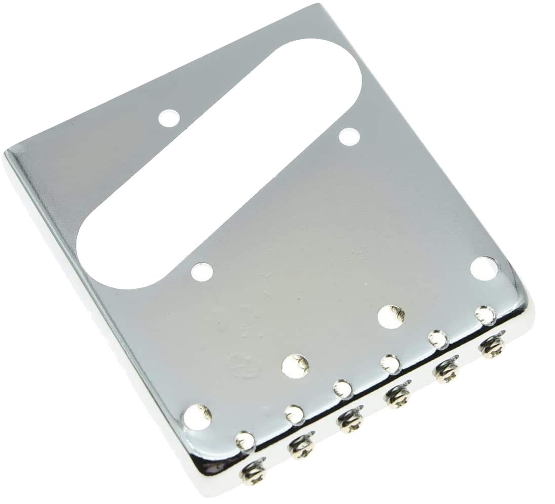 Kaish Chrome Vintage Tele Ashtray Electric Guitar Bridge With 6 Saddles For Telecaster