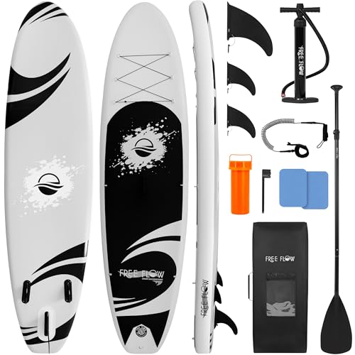 SereneLife Ultra-Light Inflatable Stand Up Paddle Board with Premium SUP Accessories - Extra Wide Stable Design with Non-S...